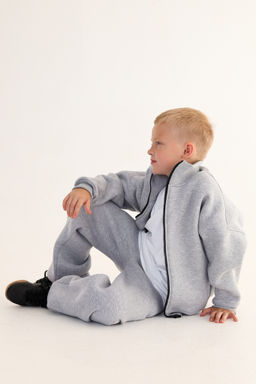 Бомбер утепленный, меланж - Inzibe фото 16