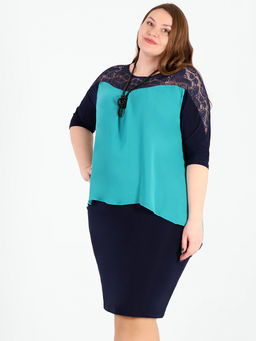 ПРИТТИ М-248.С1 Платье+ бусы - Almond фото 2