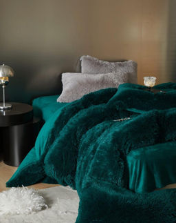 Меховой КПБ Mency Однотонный MMENO001 Евро