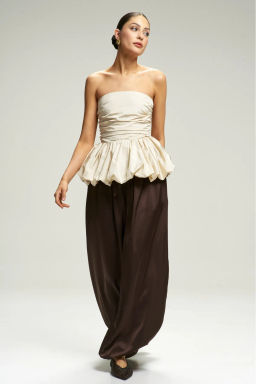 Топ-корсет с баской Ivory