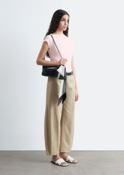 Pantalones en sarga de algod?n con perneras barril - H&m фото 4