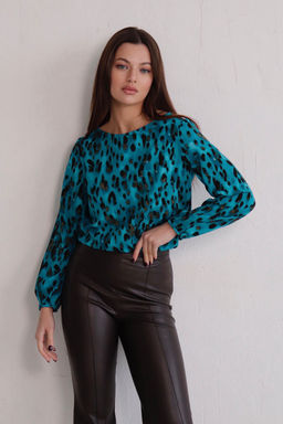 Martichelli Блуза без застёжки бирюзовая  фото 13