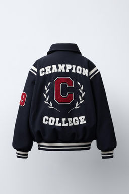 BOMBER JACKET WITH CHAMPION ® X ZARA PATCHES  фото 4