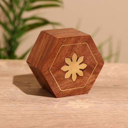 Шкатулка «Солнце», 6.5×7.5×4 см, дерево шишам