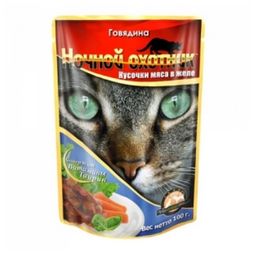 Ночной охотник пауч 100 г. Говядина желе 4607026706747