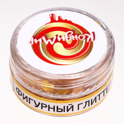 Глиттер фигурный Сердца, золотые