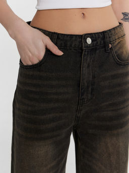 БРЮКИ ЖЕНСКИЕ ДЖИНСОВЫЕ т.серый +тинт 2024-2DTW501-6