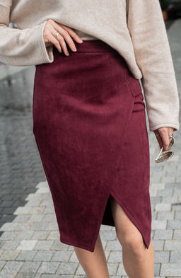 Юбка-карандаш винный - Donna saggia фото 3