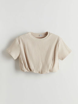 Bisiklet Yaka K?z ?ocuk Ti??rt