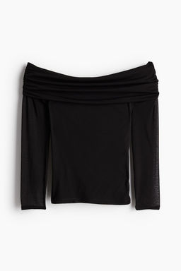 Top off-the-shoulder transparente - H&m фото 5