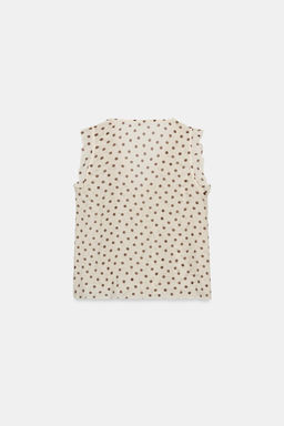 BLUSA LUNARES VOLANTES / Crudo / Marr?n - Zara фото 6
