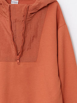 Kap??onlu Basic Uzun Kollu Erkek ?ocuk Sweatshirt - Waikiki фото 3