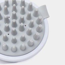 ETHERA Массажная силиконовая щётка для мытья головы, белый  фото 3