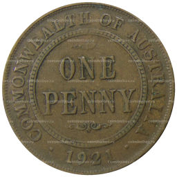 Монета 1 пенни 1921 года Австралия