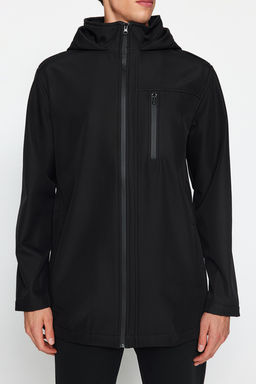 TRENDYOL MAN Siyah Regular Fit Kapusonlu Outdoor Softshell K?sl?k Parka Mont TMNAW24MO00024 - Trendyolmilla фото 5