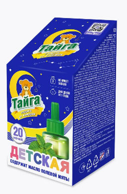 ТАЙГА от комаров Детский Ликвид жидкость 20 ночей