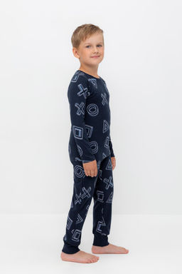 К 1561/индиго,объемные фигуры пижама дет