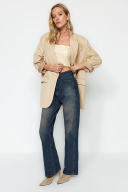 Ac?k Mavi Yuksek Bel Genis Paca Wide Leg Jeans TWOAW24JE00313 - Trendyolmilla фото 10