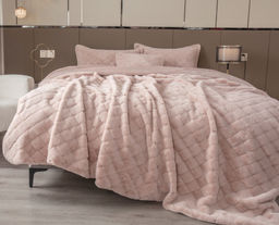 Покрывало декоративное Shinshilla point (пудра платина) 160х220