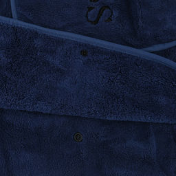 Полотенце (килт) махровый "Хозяин" 75х175см, хлопок 100%, на резинке с липучкой, на кнопке, с карманом, вышивка "Boss"; с полотенцем 75х36см, синий (Китай)