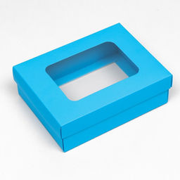 Цена за 5 шт. Коробка складная, крышка-дно, с окном, бирюзовая , 16,5 х 12,5 х 5,2 см - UPAK LAND фото 2