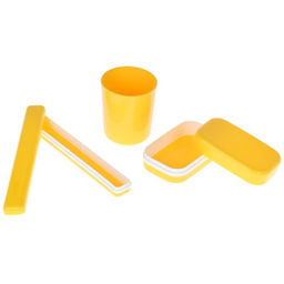 Дорожный набор, 3 предмета, мыльница, стакан, футляр для зубной щётки, МИКС