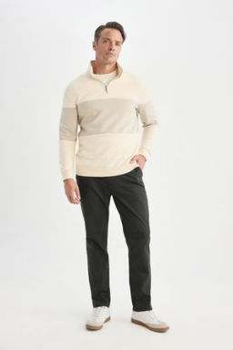 Regular Fit Normal Kesim Yazl?k Duz Paca Chino Kanvas Pantolon