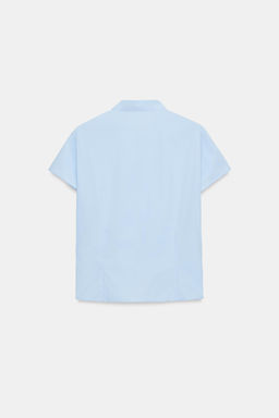CAMISA POPEL?N ALAMARES / Azul