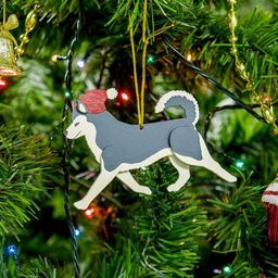 Декоративные новогодние украшения: Хаски 7012