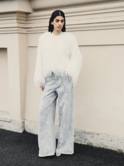 Жакет из перьев с пайетками / Zarina