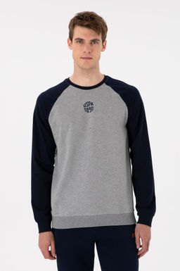 Мужской серый меланжевый свитшот Неожиданная скидка в корзине