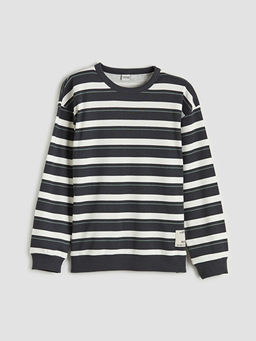 Bisiklet Yaka ?izgili Erkek ?ocuk Ti??rt