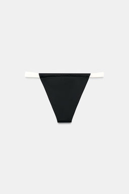 BRAGUITA BIKINI CORTINILLA CONTRASTE / Negro - Zara фото 8