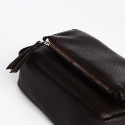 Сумка женская кросс-боди TEXTURA на молнии, 21×7×13 см, тёмно-коричневая