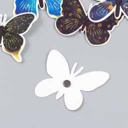 Бабочки картон Косм на магнитеос набор 12 шт h=4-10 см на магните - Simaland фото 3