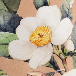 Полотенце Этель Сamellia 40х73 см, 100% хлопок, саржа 190 гр/м2  фото 3