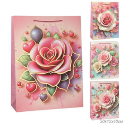 Пакет подарочный 40х30х12 / 5020L /уп 12/360/Цветы