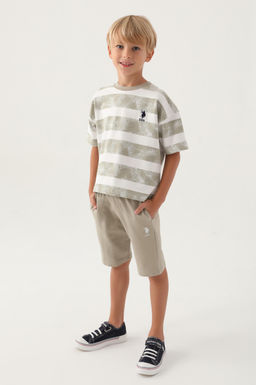 Светлый пижамный комплект цвета хаки для мальчика
