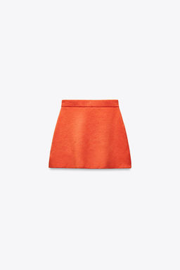PLAIN KNIT MINI SKIRT - Zara фото 7
