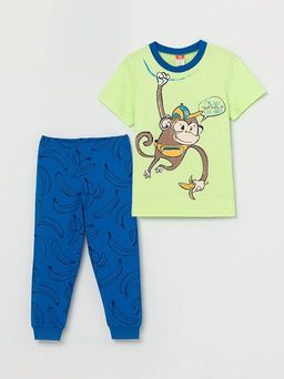 CRB wear/CSKB 50018-36 Комплект для мальчика (футболка, брюки), лайм/Ex.Cherubino