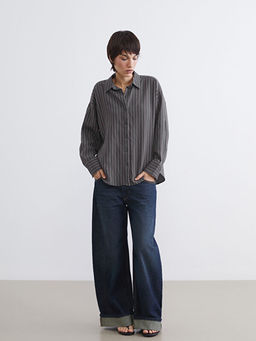 ?izgili Oversize Kad?n G?mlek