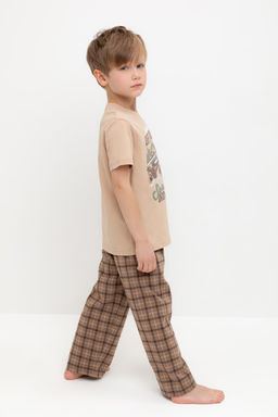 К 1599/кунжут,праздничная клетка пижама для мал