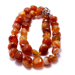 Бусы из камня Сердолик - камень счастья, удачи и богатства