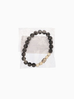 Браслет «Будда», длина 18 см, жемчуг, лава