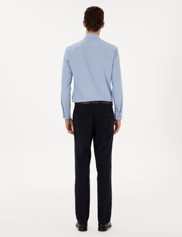Lacivert Slim Fit %100 Y_n Kuma_ Pantolon