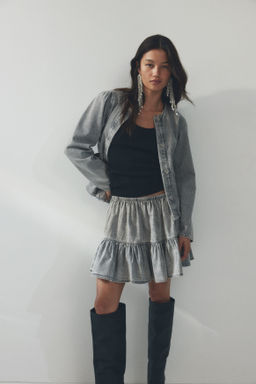 Chaqueta denim con mangas abullonadas - H&m фото 4