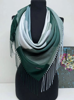 K13583 Палантин 100/100 хлопок ТМ_ЗЕЛЕНЫЙ