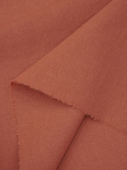 Вареный (стираный) хлопок цв.Терракотовый, ш.2.5м, хлопок-100%, 105гр/м.кв - Купава фото 3