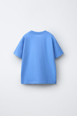 CONJUNTO CAMISETA Y BERMUDA TEXTO / Azul claro