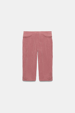 PANTAL?N CAPRI FLUIDO / Rosado oscuro - Zara фото 6